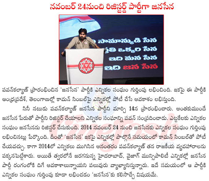 janasena party ec registration,pawan kalyan janasena party,jana sena party registered at election commission,jana sena party in ghmc elections,jana sena party in vizag municipality elections  janasena party ec registration, pawan kalyan janasena party, jana sena party registered at election commission, jana sena party in ghmc elections, jana sena party in vizag municipality elections